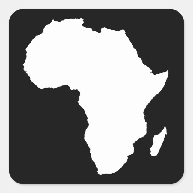 Schwarzes Audacious Africa Quadratischer Aufkleber (Vorderseite)