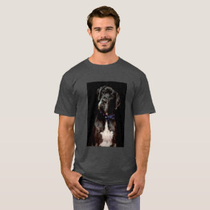 Schwarzes auf schwarzem großer Däne-T - Shirt