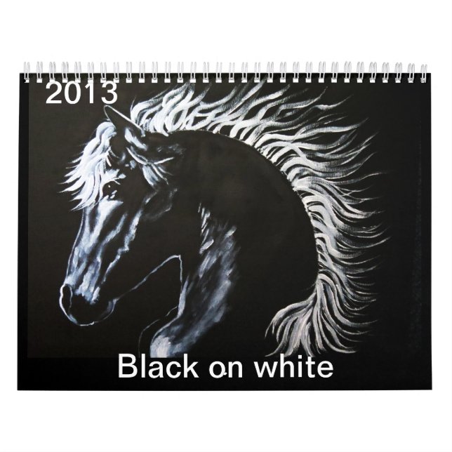 Schwarzes auf weißem Callender Kalender (Titelbild)
