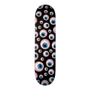 Schwarzes Augapfelmuster Skateboard