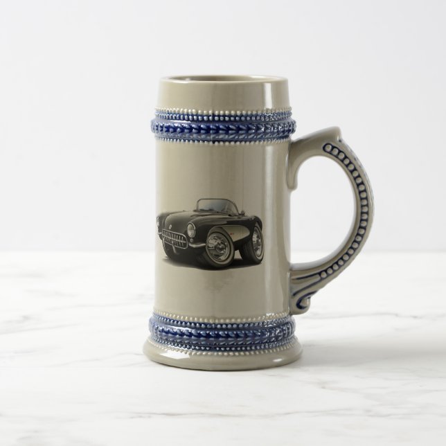 Schwarzes Auto 1956-57 Korvette Bierglas (Rechts)