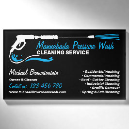Schwarzes Auto Detail Pressure Power Waschen REINI Namenschild