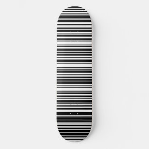 Schwarzes Barcode-Skateboard-Deck Skateboard