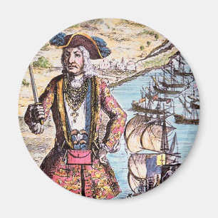 Schwarzes Bart-Farbportrait Magnet