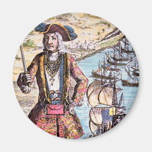 Schwarzes Bart-Farbporträt Magnet