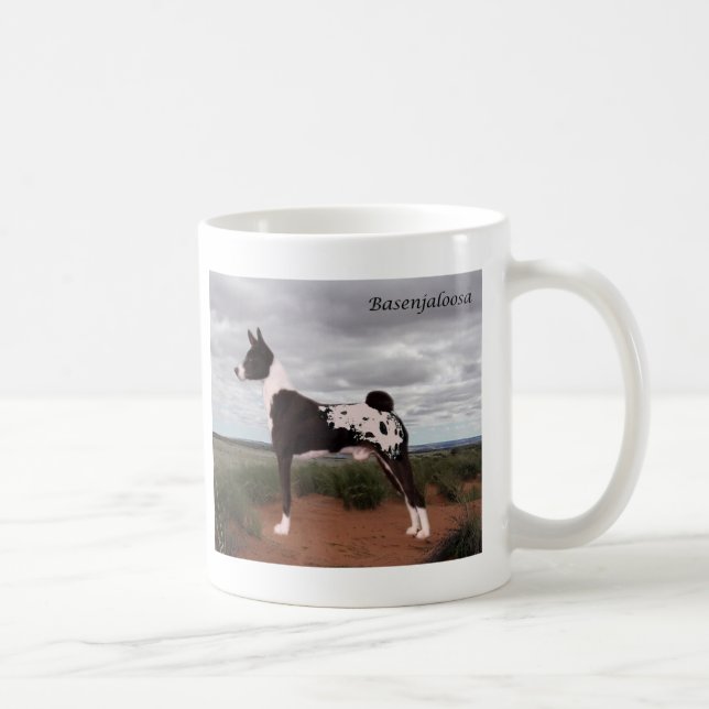 Schwarzes Basenjaloosa Kaffeetasse (Rechts)