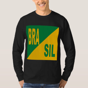 Schwarzes basisches T-Shirt Design BRASIL