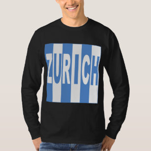 Schwarzes basisches T-Shirt Design ZÜRICH