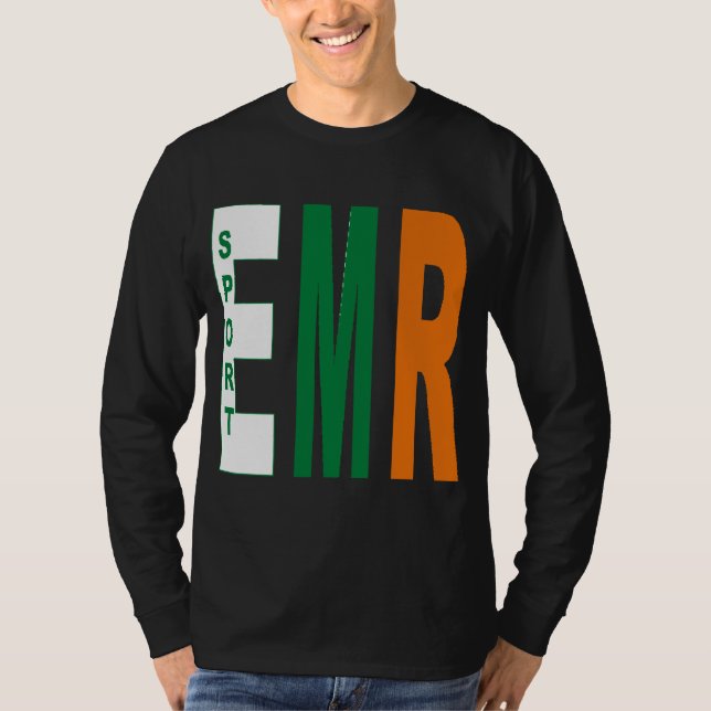 Schwarzes basisches T-Shirt EMILIA ROMAGNA (Vorderseite)