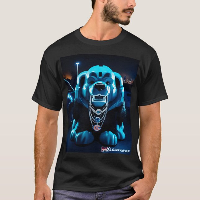 schwarzes Baumwollhemd T-Shirt (Vorderseite)