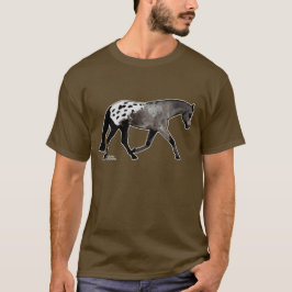 Schwarzes bedecktes Appaloosa-Pferd T-Shirt