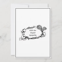 Schwarzes Beileid Schwarzer Floral Scroll Einfach 