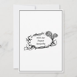 Schwarzes Beileid Schwarzer Floral Scroll Einfach 