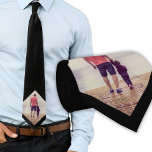 Schwarzes benutzerdefiniertes Foto Krawatte<br><div class="desc">Schwarzes Foto Nacken Krawatte. Ein perfektes Geschenk für einen Vater oder Großvater am Vatertag,  Geburtstag oder Weihnachten.</div>