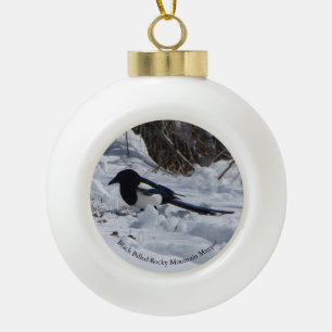 Schwarzes berechnete felsiger keramik Kugel-Ornament