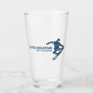 Schwarzes Bergskigebiet New Hampshire Snowboarder Glas