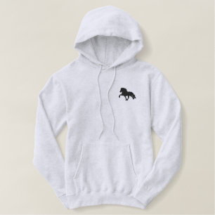 Schwarzes besticktes isländisches besticktes T-Shi Bestickter Hoodie