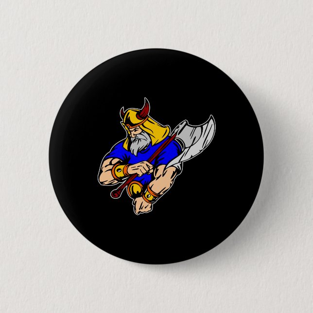 Schwarzes betendes Viking Button (Vorderseite)
