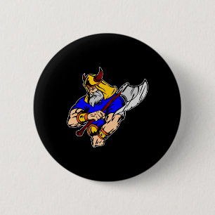 Schwarzes betendes Viking Button
