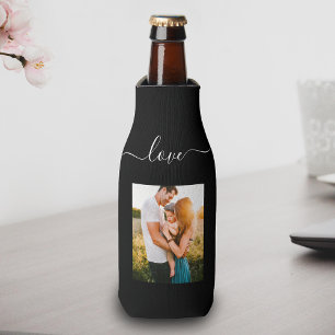 Schwarzes Bier als Liebe für Fotovorlagen Flaschenkühler