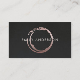 SCHWARZES BLUSPINK BRUSH STROKE CIRCLE MARK LOGO VISITENKARTE