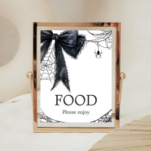 Schwarzes Bogen Gothic Little Boo Food Schild