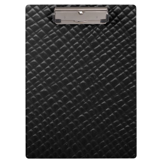 Schwarzes Box-Leder Klemmbrett (Vorderseite)