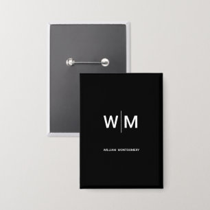Schwarzes Branded-Logo Unternehmen Geschäftsbetr Button