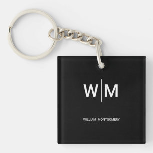 Schwarzes Branded-Logo Unternehmen Geschäftsbetr Schlüsselanhänger