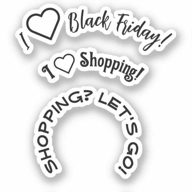 Schwarzes Buch BLACK FRIDAY Aufkleber (Vorderseite)