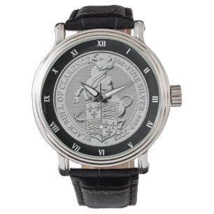 SCHWARZES BULL VON CLARENCE MÜNZE ARMBANDUHR