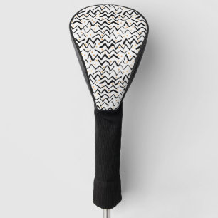 Schwarzes Bürsten-Anschlag-u. Punkt-Muster Golf Headcover