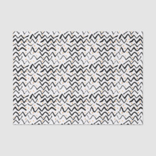 Schwarzes Bürsten-Anschlag-u. Punkt-Muster Seidenpapier