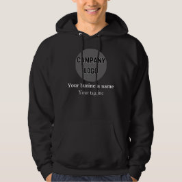 Schwarzes Business Sweatshirt mit Logo hinten