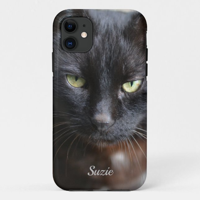Schwarzes Cat Lover Bild mit Motivierend Case-Mate iPhone Hülle (Rückseite)