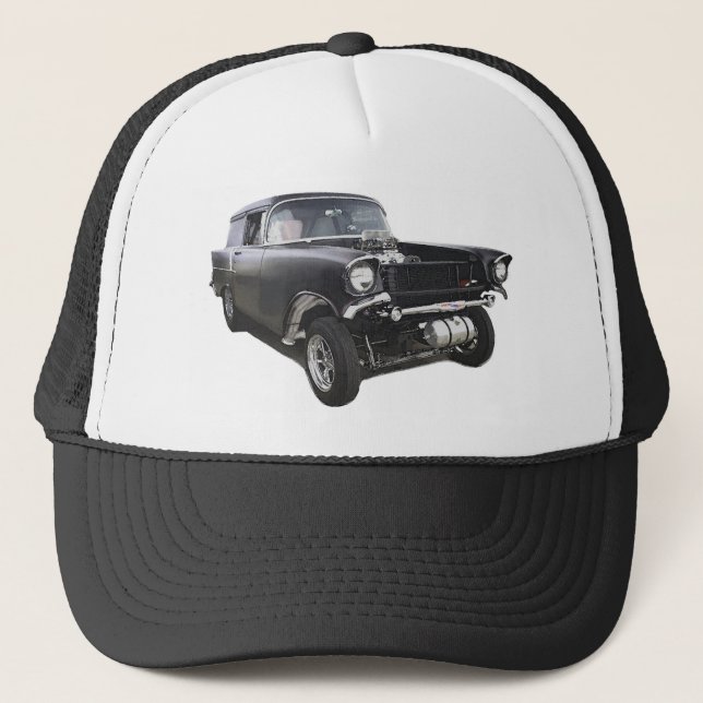 Schwarzes Chevy Limousinelieferungslastwagen Truckerkappe (Vorderseite)