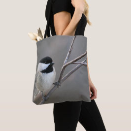 Schwarzes Chickadee-Foto Tasche