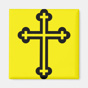 Schwarzes christliches Kreuz Magnet