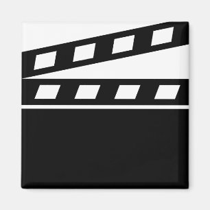 Schwarzes Clapperboard Magnet