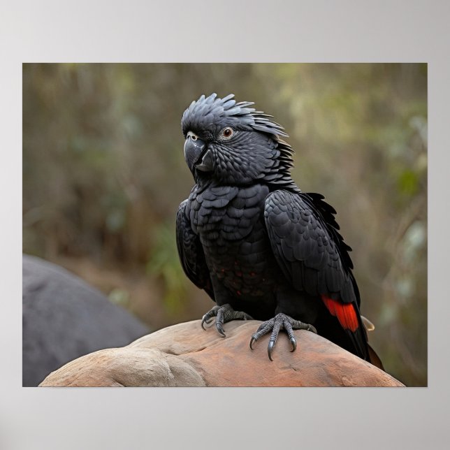 Schwarzes Cockatoo Poster (Vorne)