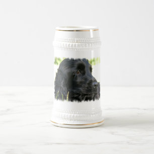 Schwarzes Cocker spaniel-Hundebier Stein Bierglas