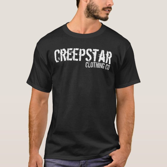 Schwarzes CreepStar Logo T-Shirt (Vorderseite)