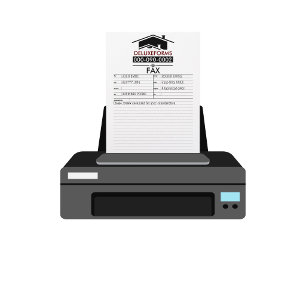 Schwarzes Dach Fax Briefkopf