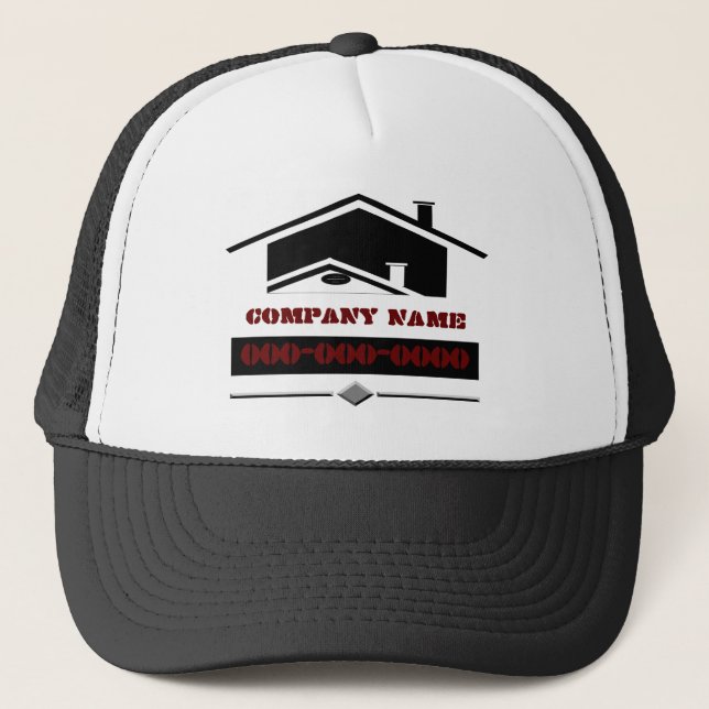 Schwarzes Dach Truckerkappe (Vorderseite)