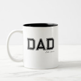Schwarzes "DAD" Geburtstags-Vatertagsgeschenk Zweifarbige Tasse