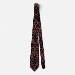 Schwarzes Damaskusmuster beim Red Pear Designer Ne Krawatte