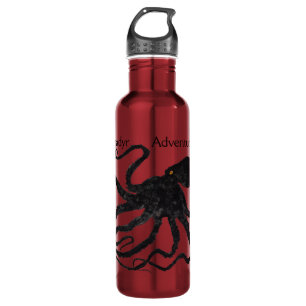 Schwarzes der Kraken-6 auf Rot, Anadyr - 24 Unze. Trinkflasche