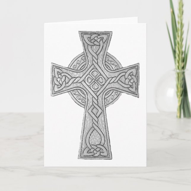 Schwarzes des keltischen Kreuz-3 Karte (Vorderseite)
