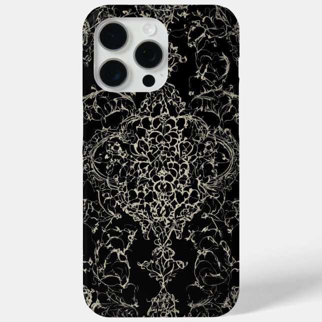 Schwarzes Design iPhone Case Tough (Rückseite)
