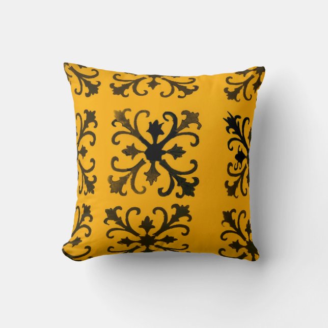 Schwarzes Design Kissen (Vorderseite)